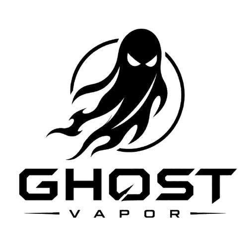 Logo Ghost Vapor com mascote fantasma